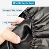 3 Pcs Super Jumbo Adjustable Satin Lined Shower Caps for Long Hair & Braids, Extra Large Shower Cap for Women & Men, Reusable XL with Waterproof Edge for Dreadlocks, Locs (Black) - PHamily Hair Care 