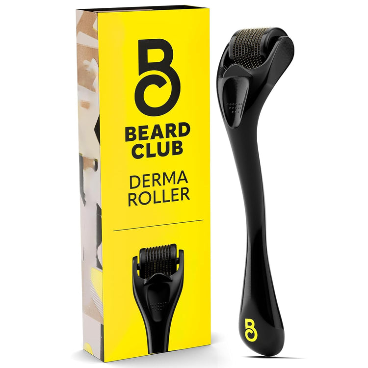 Beard Club Derma Roller for Face, Body and Scalp - Microneedling Roller for Men and Women with 540 Titanium Microneedles - Beard Roller for Hair & Beard - PHamily Hair Care 