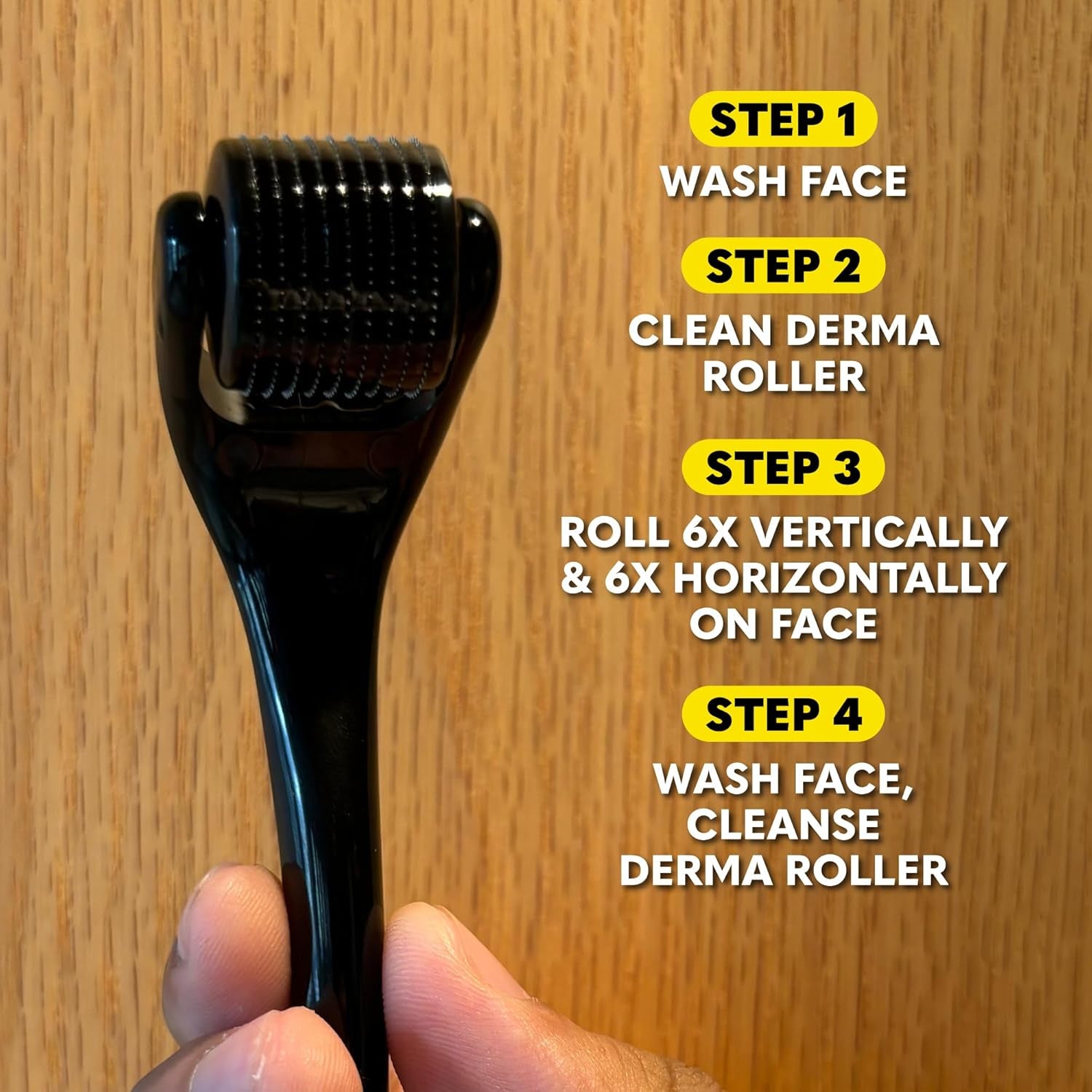 Beard Club Derma Roller for Face, Body and Scalp - Microneedling Roller for Men and Women with 540 Titanium Microneedles - Beard Roller for Hair & Beard - PHamily Hair Care 