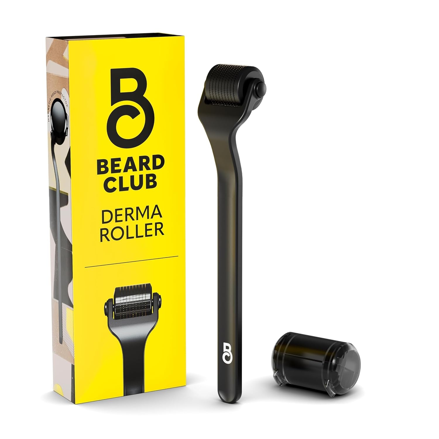 Beard Club Derma Roller for Face, Body and Scalp - Microneedling Roller for Men and Women with 540 Titanium Microneedles - Beard Roller for Hair & Beard - PHamily Hair Care 