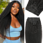 Hair Extension Clip-Ins - Real Human Hair Extensions 120G 8Pcs 18Inch,Soft & Natural Straight Double Weft for Women #P427 Chocolate Brown to Honey Blonde Extensions Real Human Hair Clip Ins