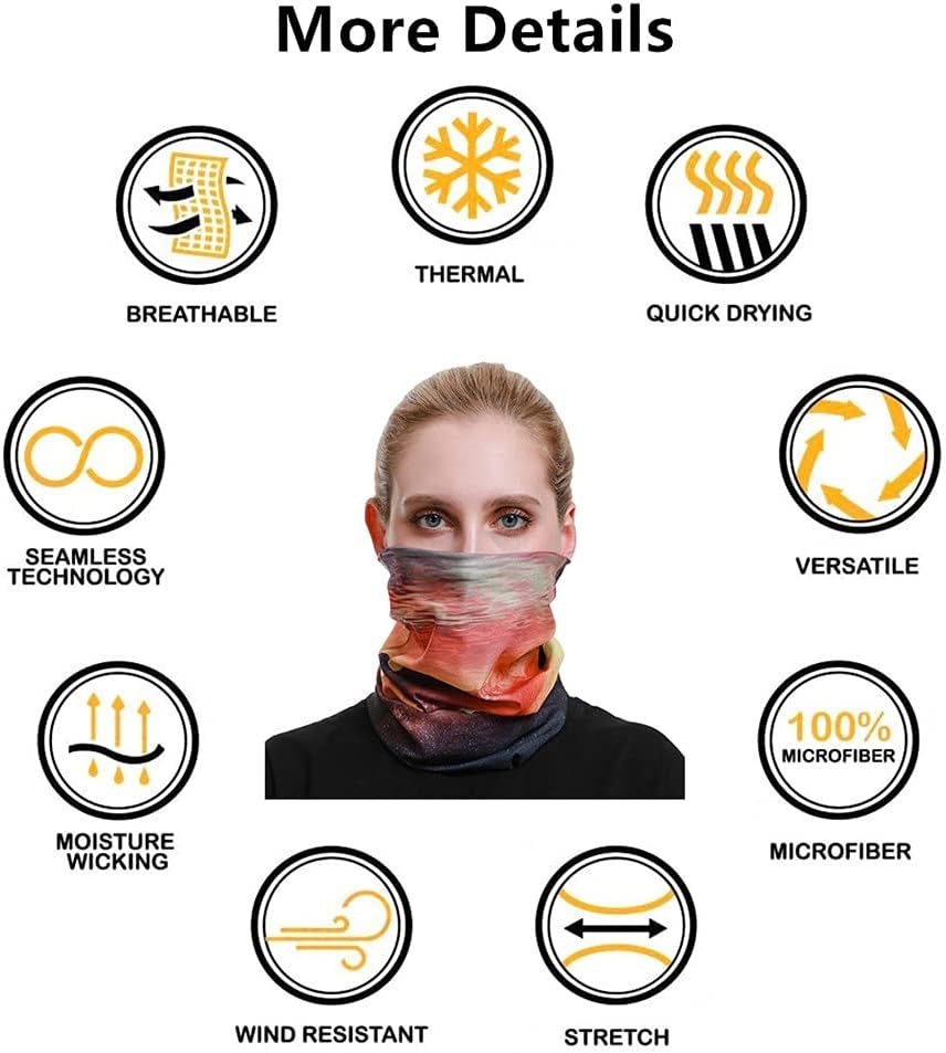 Headband Neck Gaiter Head Wrap Headwear Face Mask Magic Scarf Bandana for Men and Women
