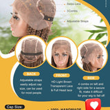 Full Lace Frontal Knotless Box Braid Wig- Glueless Synthetic Cornrow Braided Lace Front Wigs with Baby Hair 